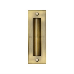 FLUSH PULL HANDLE 150mm ANTIQUE BRASS C1820-6-AT